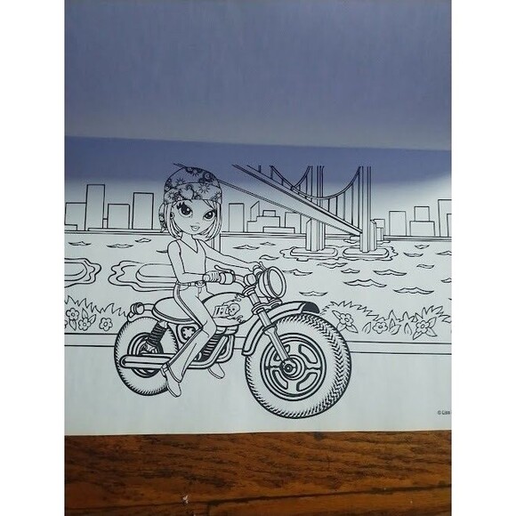 Lisa Frank Jumbo Coloring Poster Pad Wolf Penguin Igloo Design (Lisa Frank 2013 - Picture 13 of 16